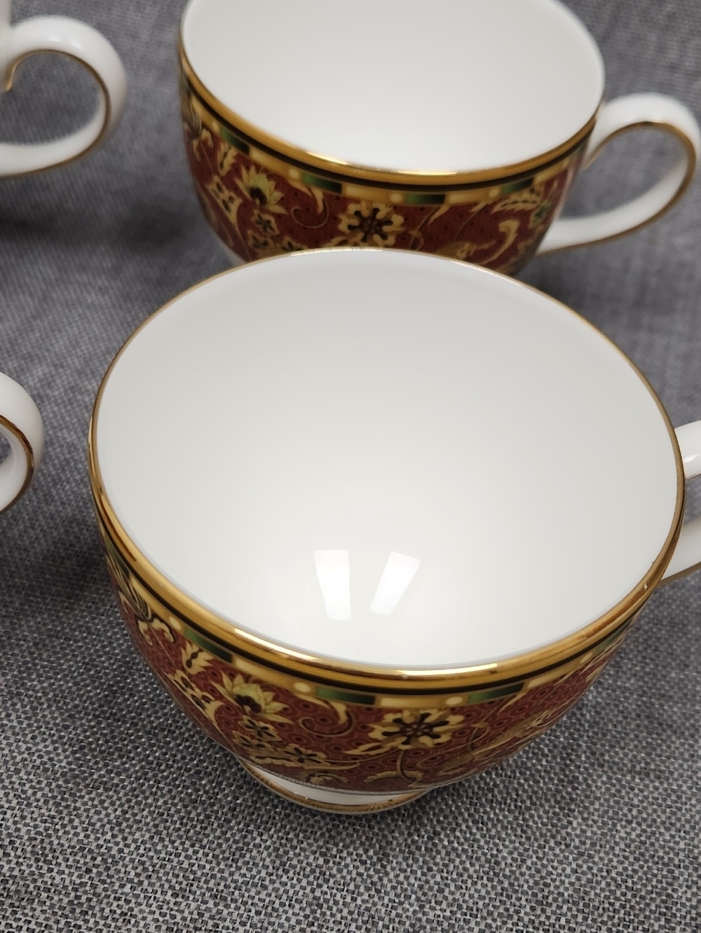 Vintage Wedgwood England Persia Pattern Fine China Tea Cups  6 Pc - Picture 9 of 9